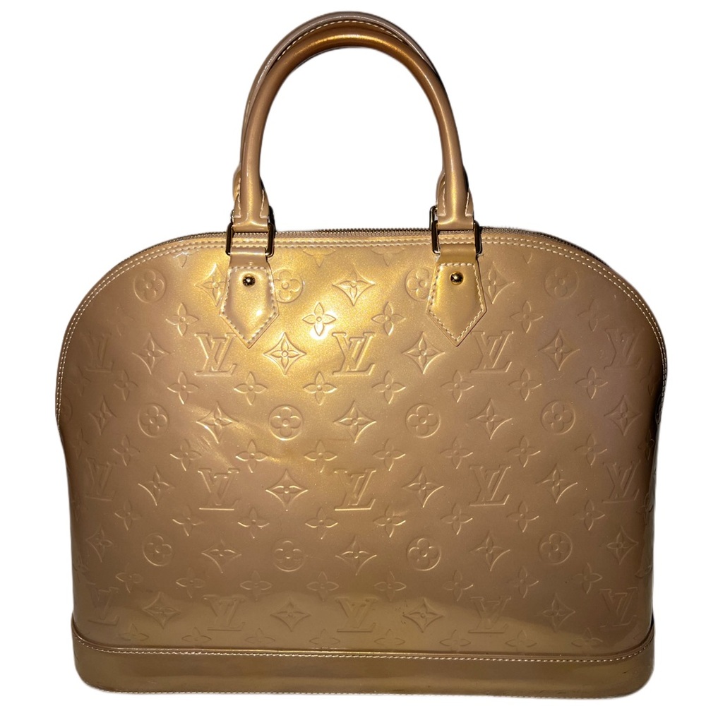 Louis Vuitton Vert Olive Monogram Vernis Alma GM Bag